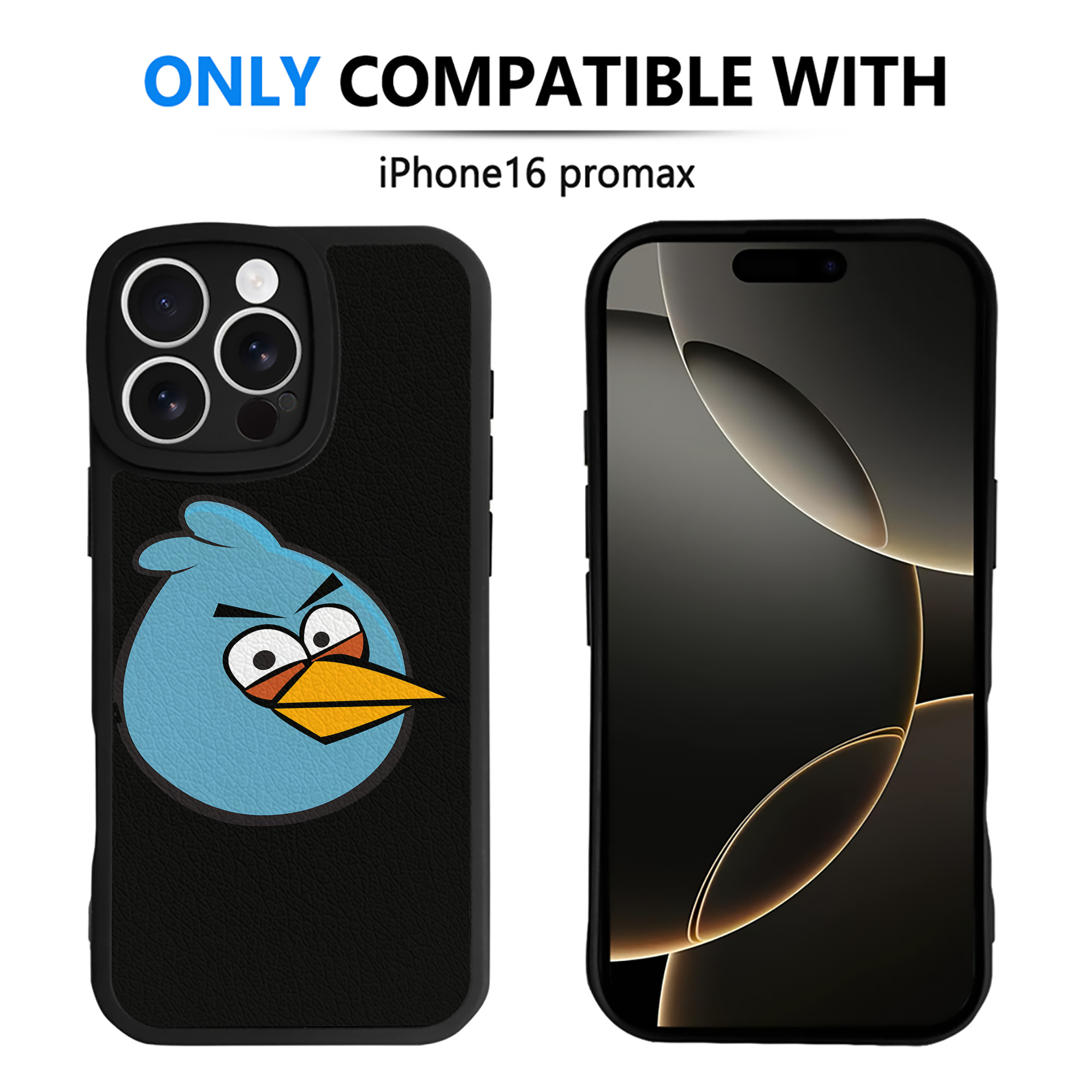 （画像用） Angry Birds アングリーバード 【iPhone 16シリーズ対応】シリコンスマホケース（レザー調） 材質：シリコン